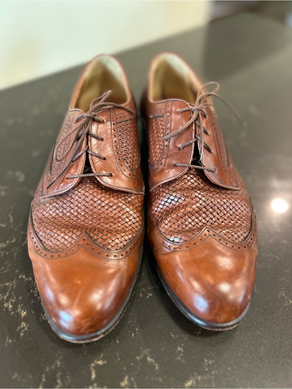 Bostonian Florentine Woven Leather Wingtip Oxfords - Mens 12